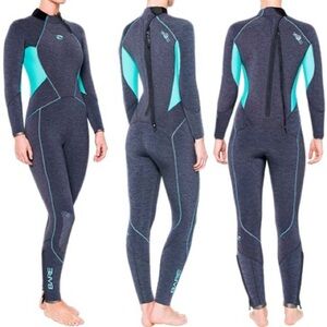 BARE 3mm Evoke Wetsuit Aqua Women’s Size 10+ Infrared Technology